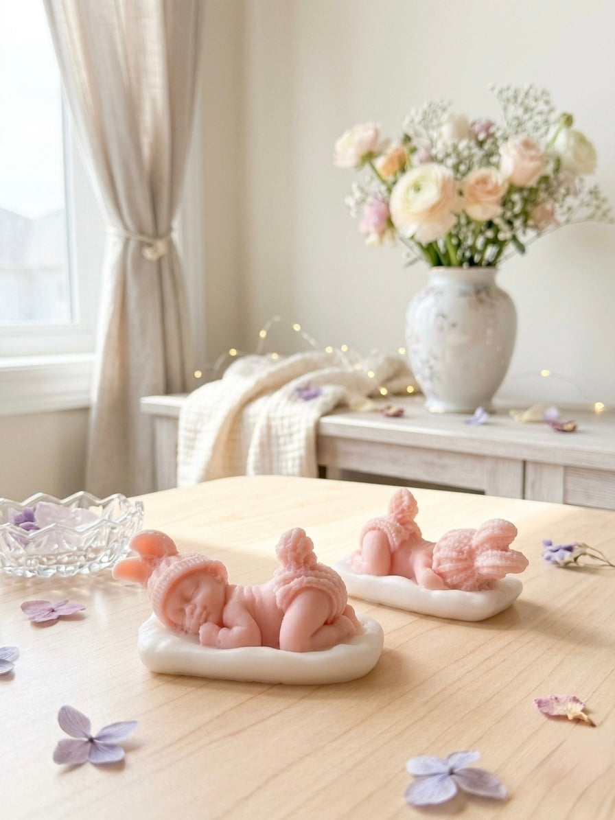 Sleeping Baby on a Pillow Bar Soap