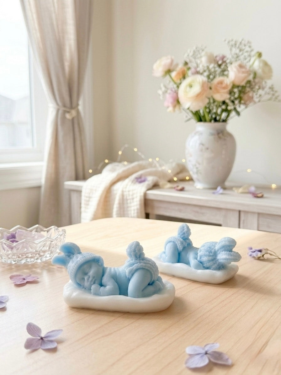 Sleeping Baby on a Pillow Bar Soap